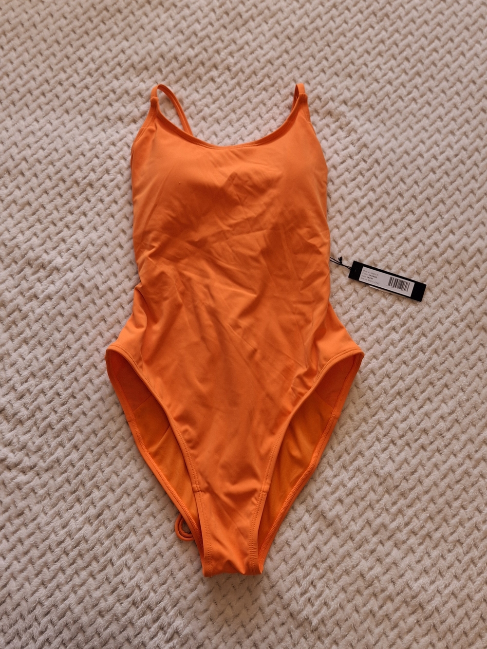 NWT TA3 Orange Lacey Body Sculpting One-Piece Swimsuit Medium Regular/Long